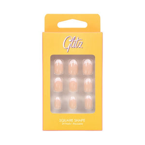 Glitz nails 14 oval shape french pink