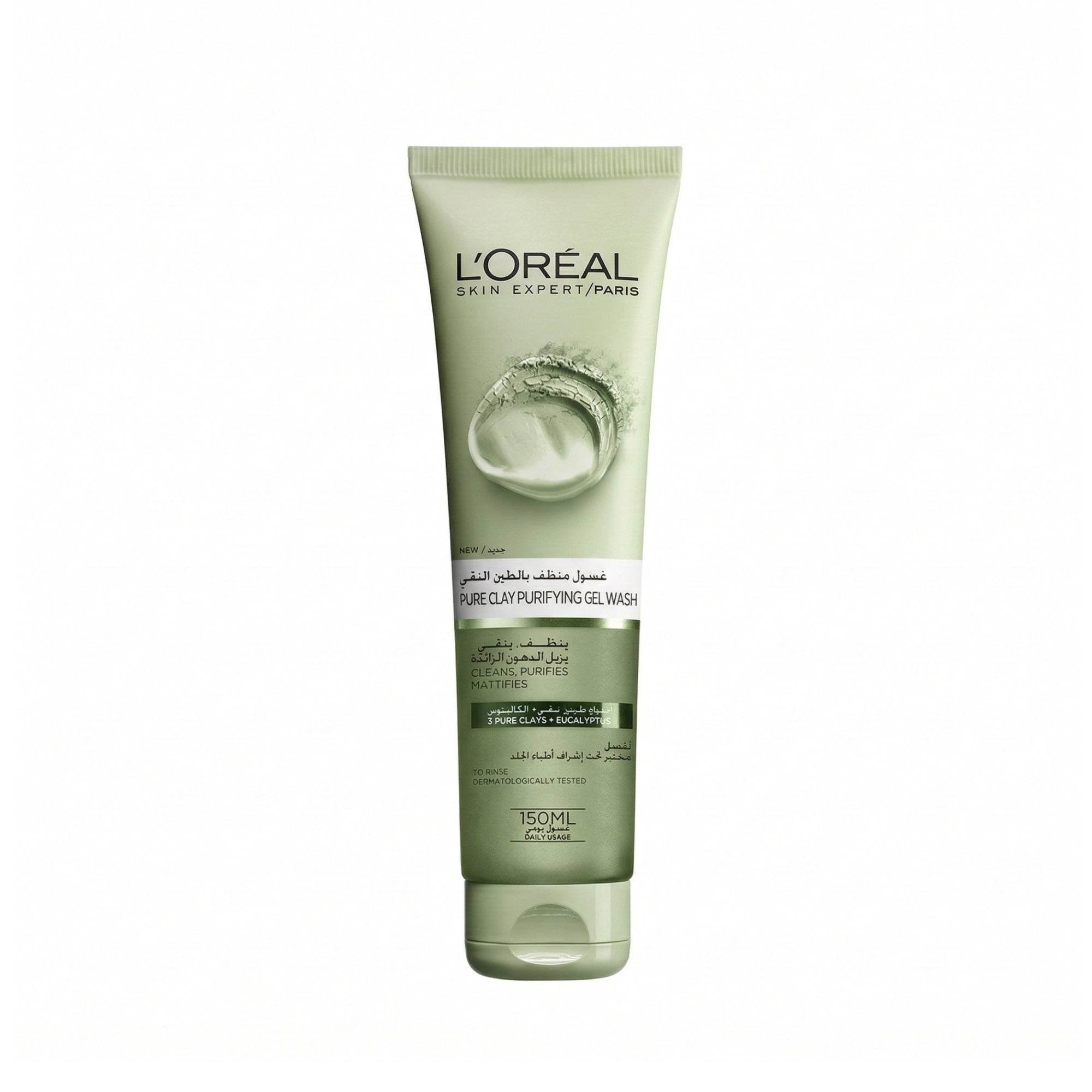 جل التقشير L'Oréal Pure Clay – غسول الوجه بالطحالب للتنظيف العميق