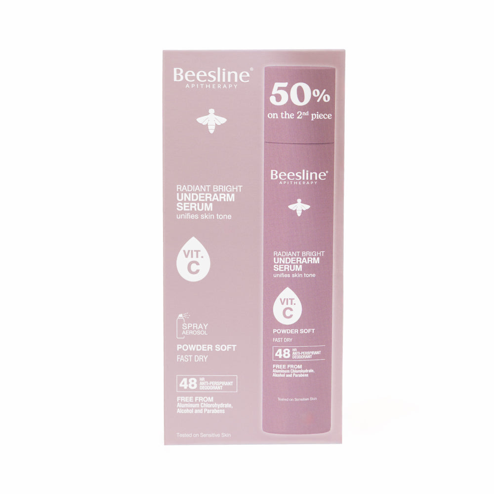 Beesline Underarm Spray Serum 150ml Radiant Bright 1+1 50% On 2nd Powder Soft