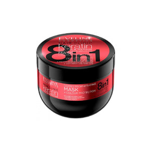 Eveline Hair Mask 500ml 8 In 1 Colored Protection And Repair With Keratin