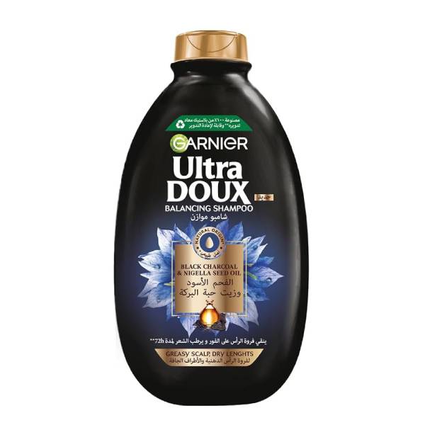 Garnier Hair Shampoo 600ml Ultra Doux Black Charcoal And Nigella Seed Oil