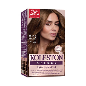 Koleston Hair Color Kit Deluxe 0% Ammonia 5/3 Light Golden Brown