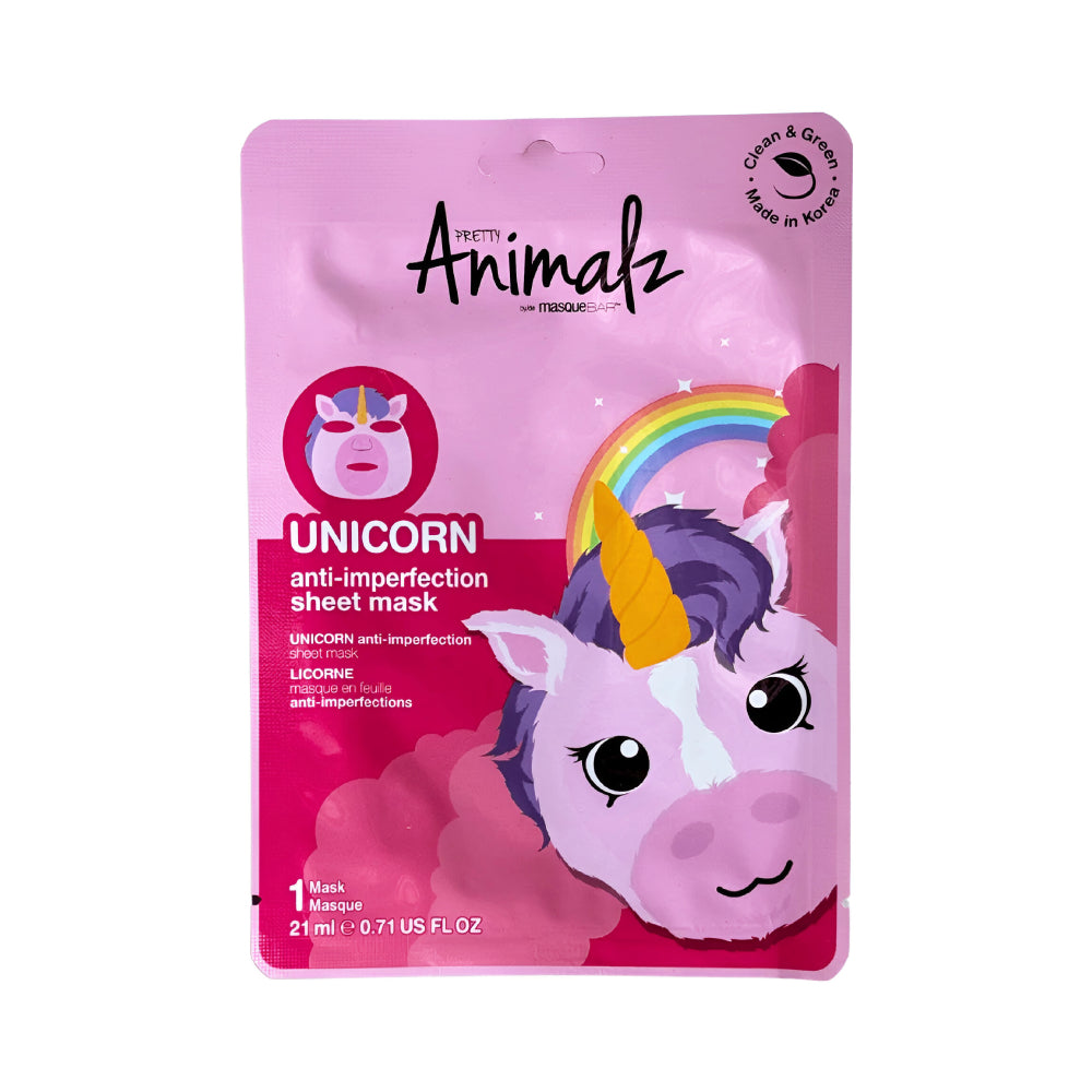 Masque Bar Face Mask 21ml Pretty Animalz By Unicorn