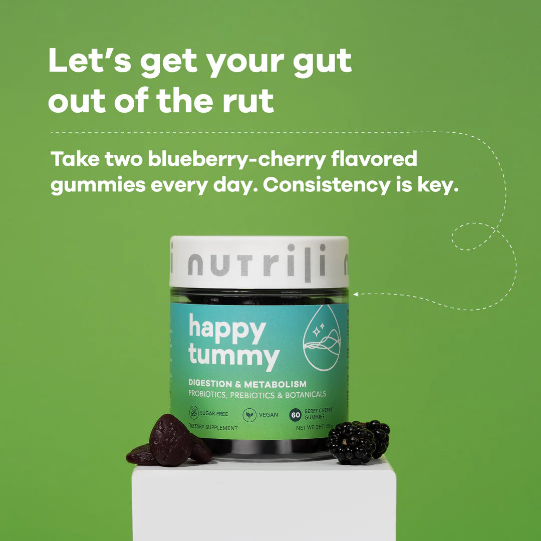 Nutrili Happy Tummy Sugar Free Gummies Probiotics 60pcs