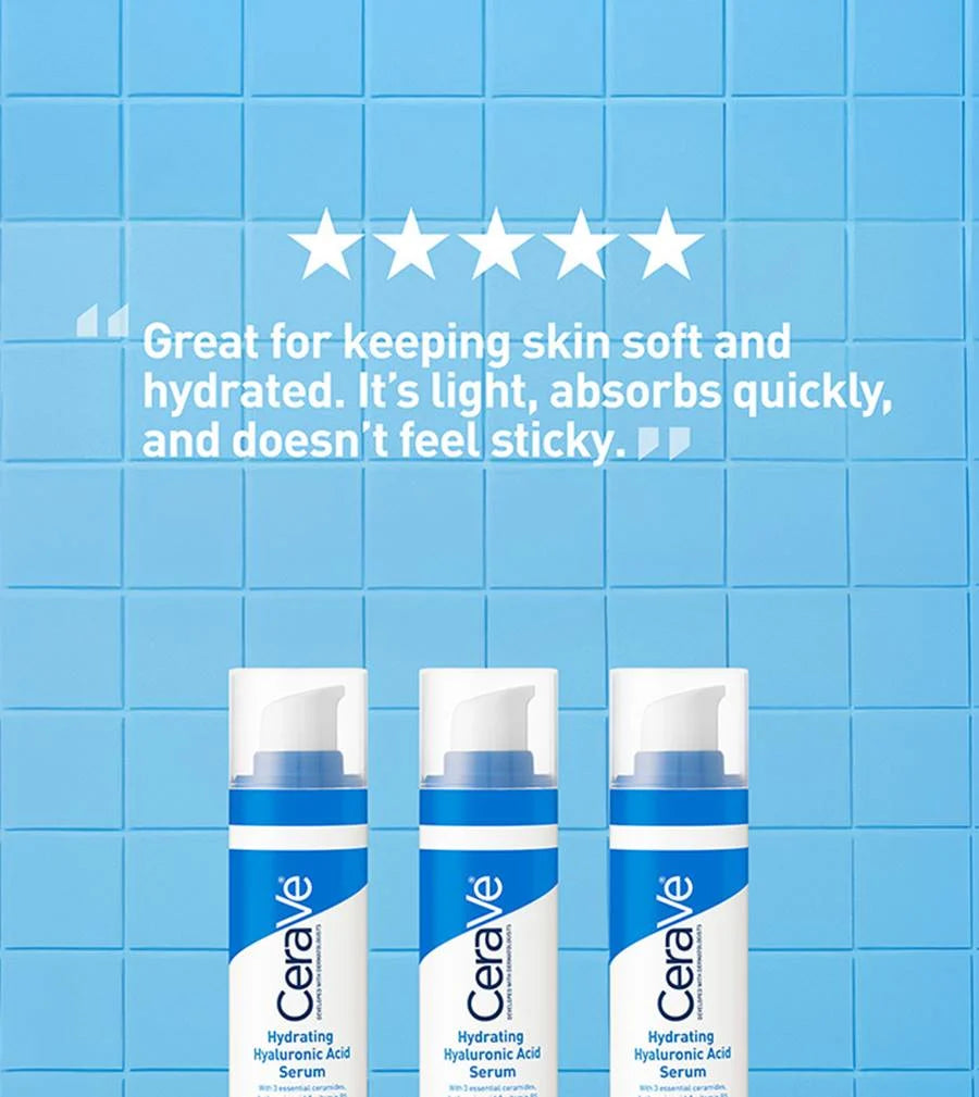 CeraVe Hydrating Hyaluronic Acid Face Serum – Moisturizing Facial Serum 30ml