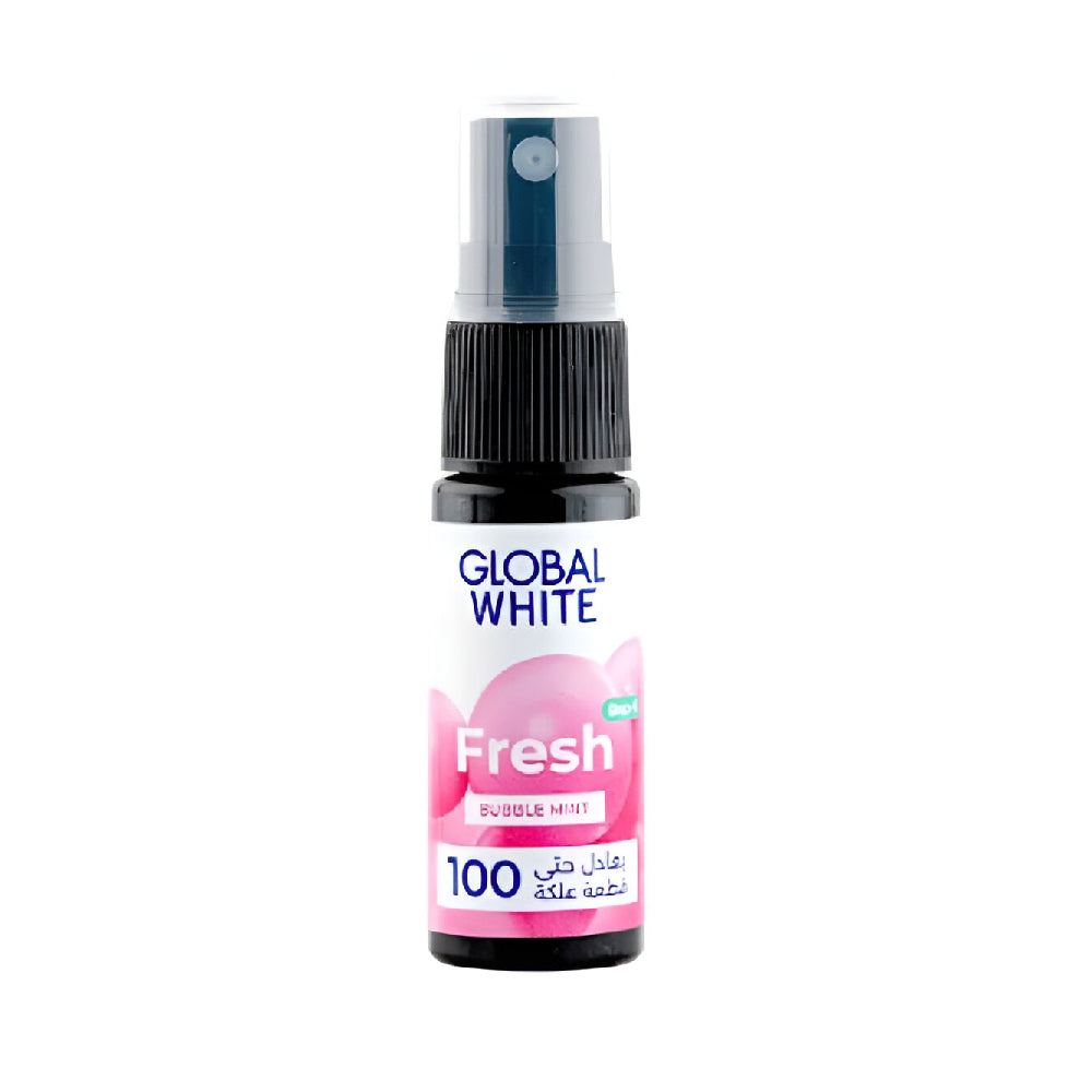 Global white mouth freshener spray 15ml bubble mint