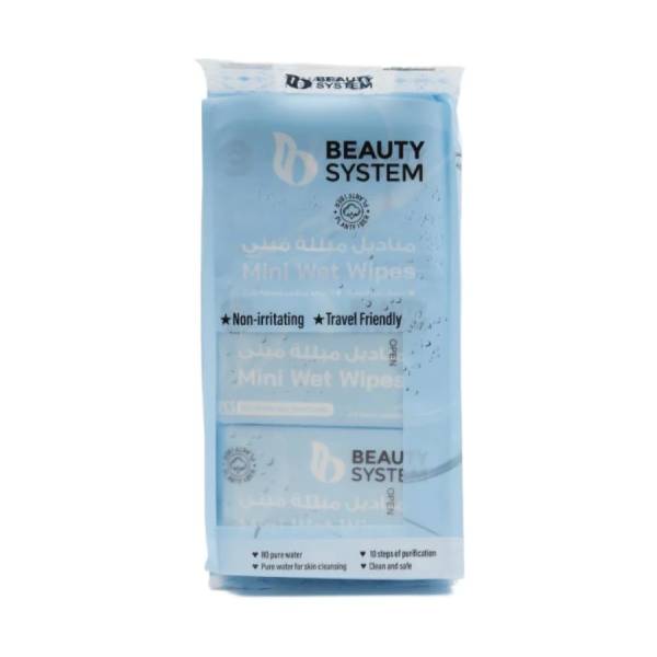 Beauty System Wet Wipes 48Wipes Mini for Personal & Travel Use 8*6pc