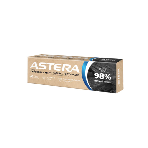 Astera Astera Toothpaste 75ml With Natural Charcoal And Mint