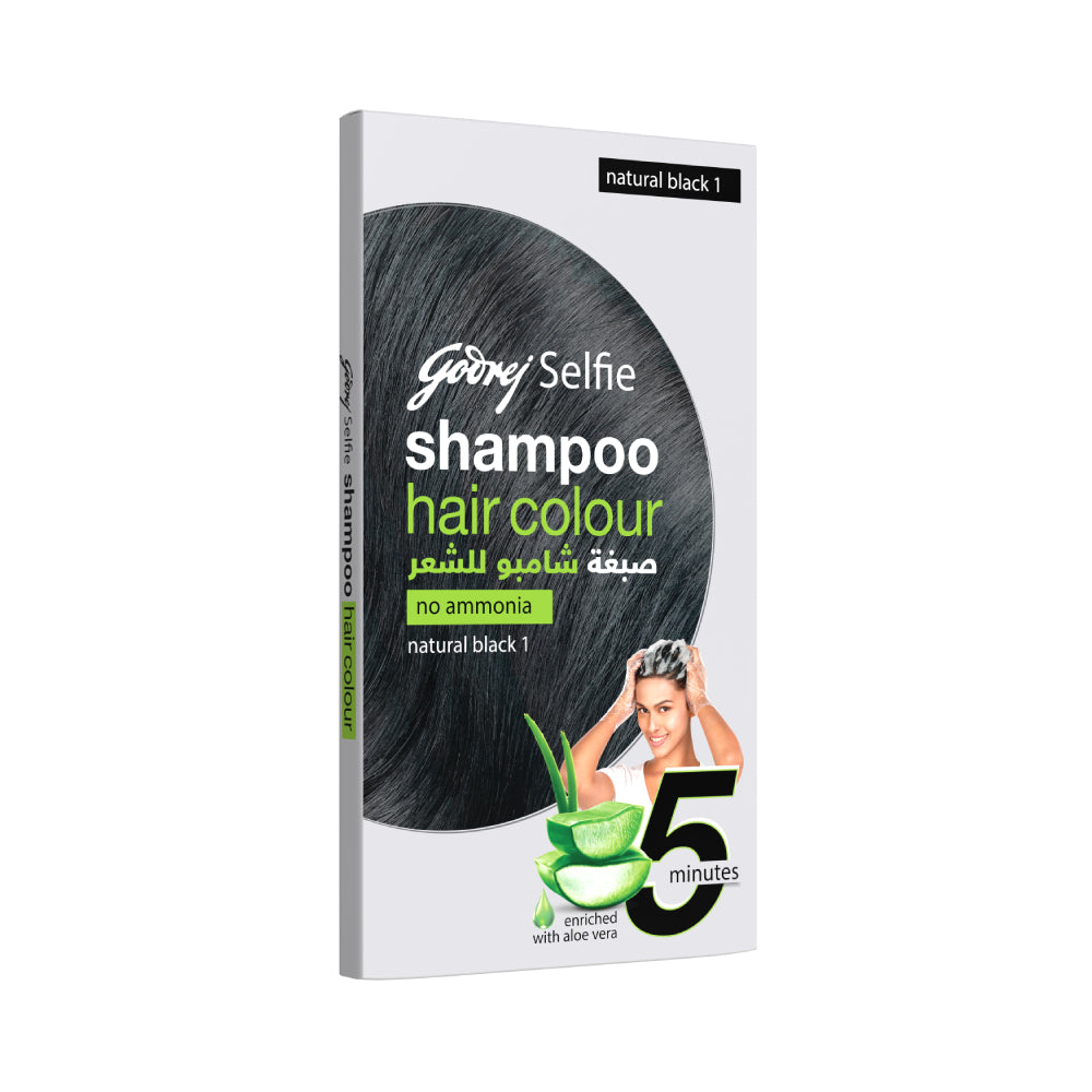 Godrej Color Shampoo 18ml Selfie 1 Natural Black