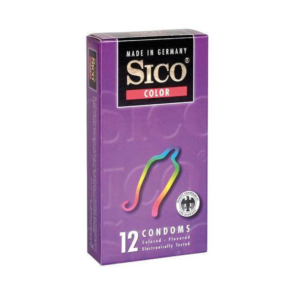 Sico condoms 12pc colour