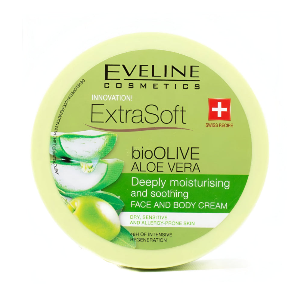 Eveline Cream 175ml Extra Soft Deep Nourishing with Aloe Vera & Olive Oil