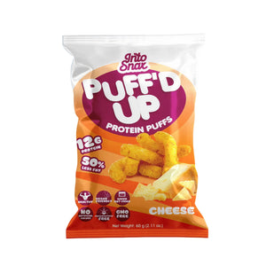 IntoSnax Puff'd Up Cheese Protein Puff Chips - 60g