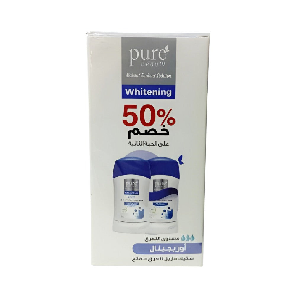 Pure Beauty Deodorant Stick 50g Whitening Anti-Perspirant Original Kit Pack (50% On Second)