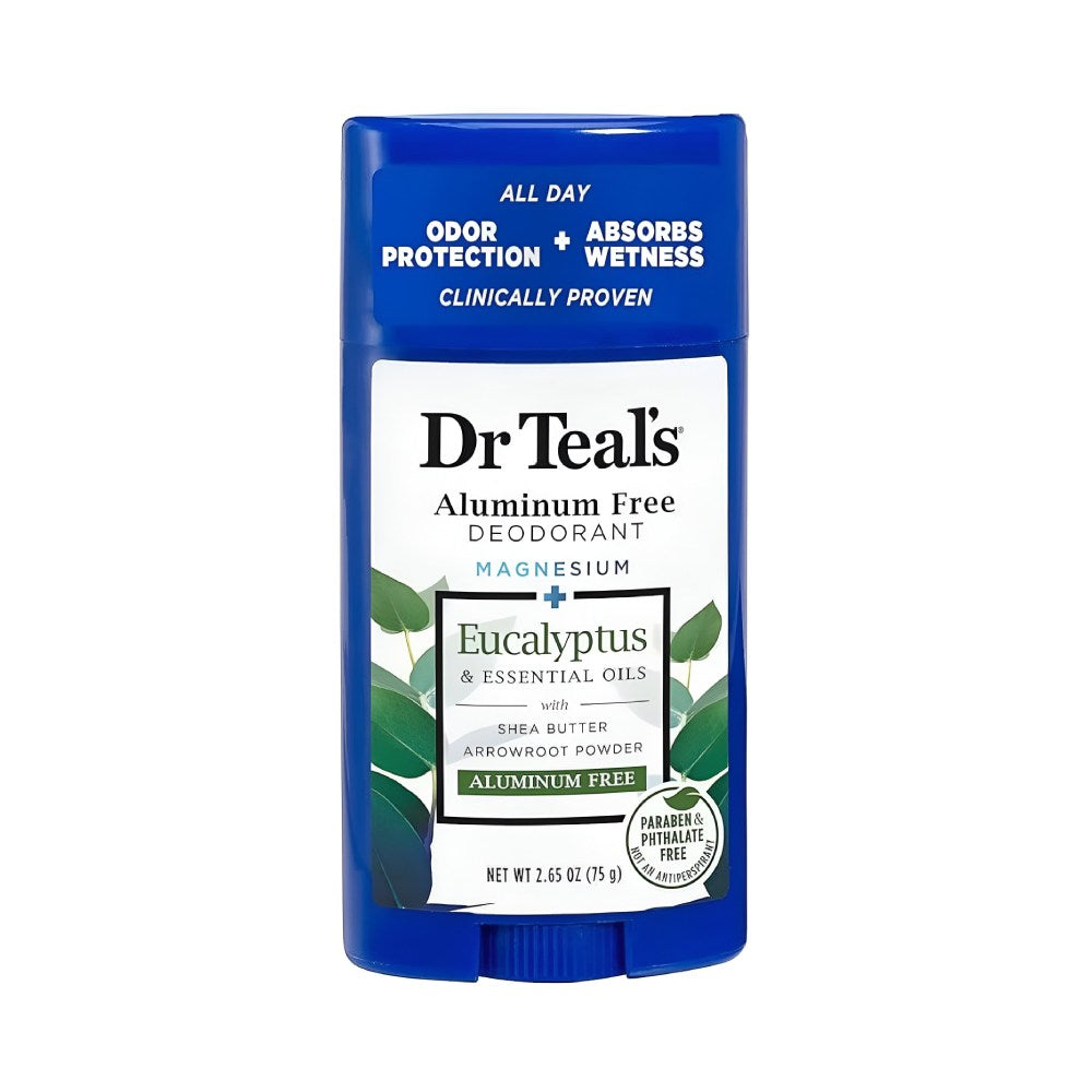 Dr Teals Deodorant Stick 75g Aluminum-Free With Eucalyptus