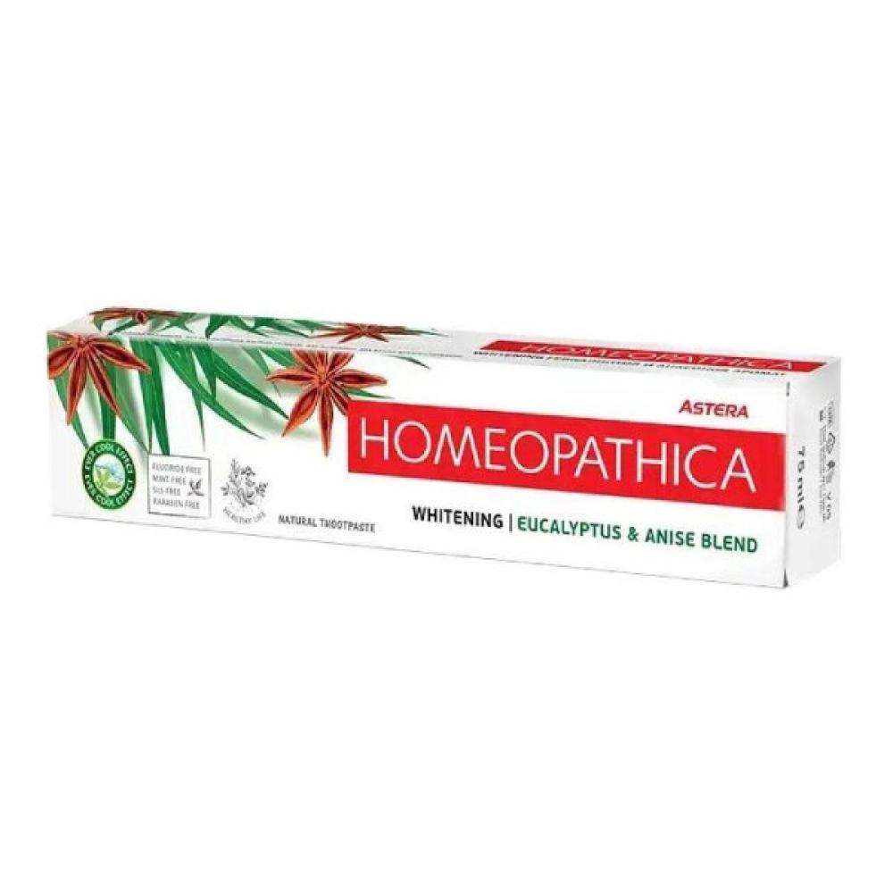 Astera Astera Toothpaste 75ml Homeopathica Whitening With A Blend Of Eucalyptus & Anise Flavor