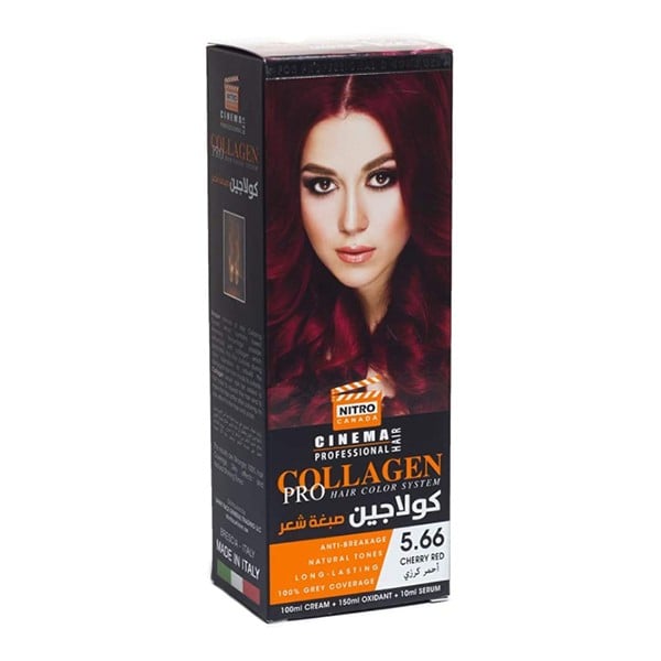 Nitro cinema hair color collagen pro 5.66 cherry red