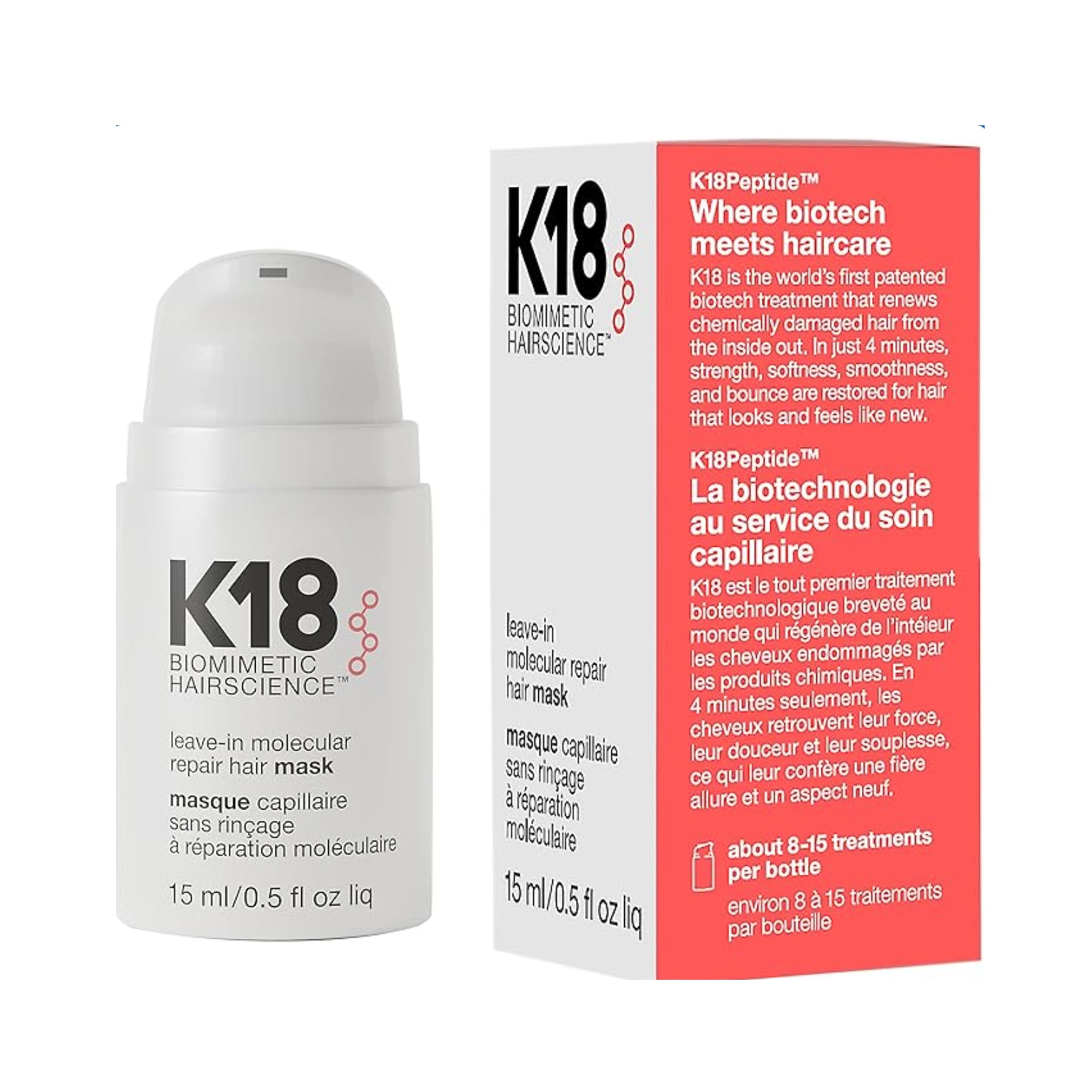 K18 Leave-In Molecular Hair Mask – 15ml