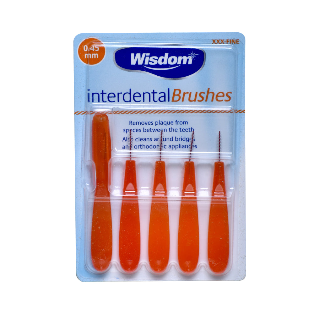 Wisdom Interdental Brush Orange 5 Pieces 0.45 mm
