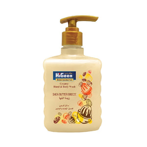 HiGeen غسول للجسم واليدين 500 مل مضاد للبكتيريا كريمي بزبدة الشيا