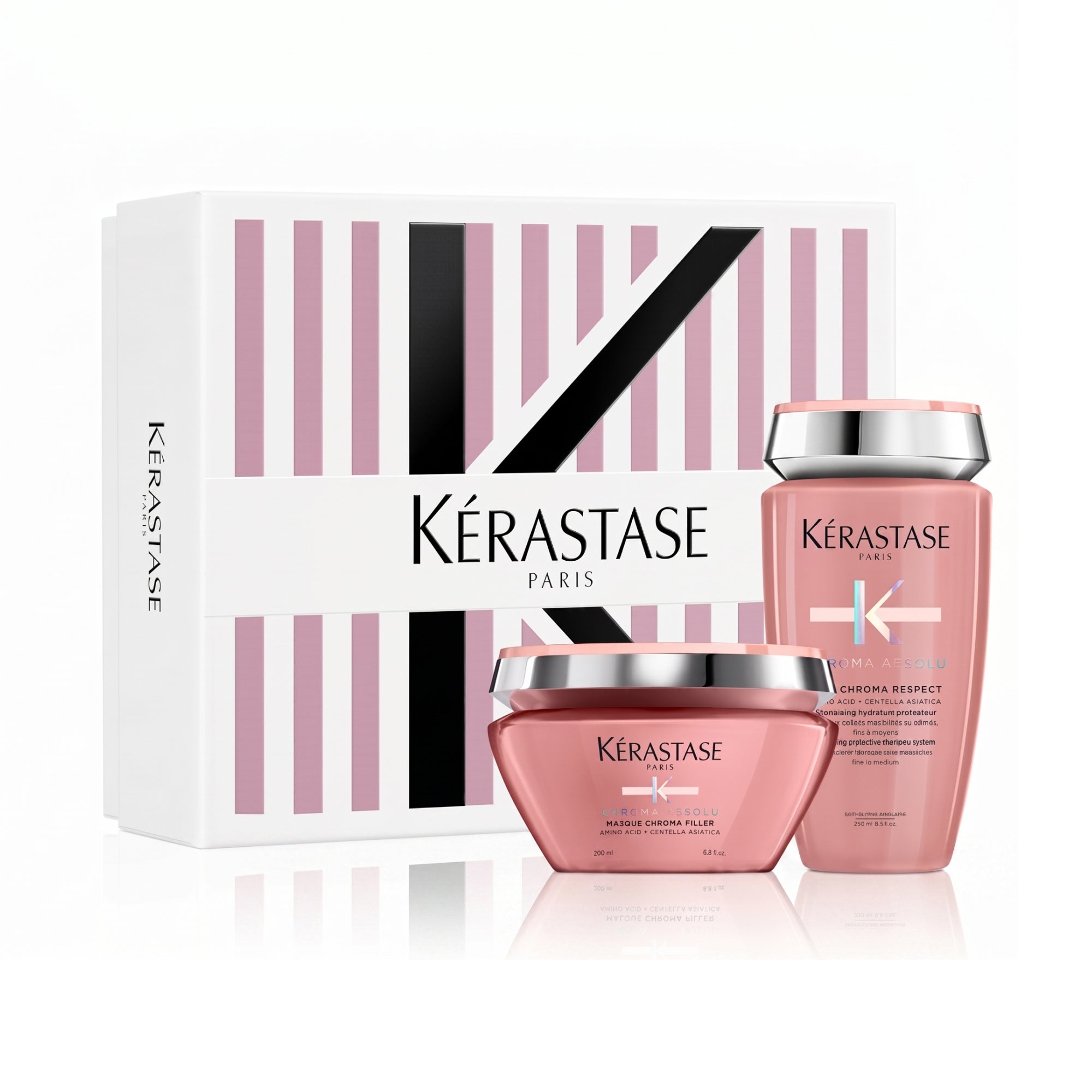 Kérastase مجموعة كيراستاس كروما أبسولو المقوية للعناية بالشعر المصبوغ (شامبو + ماسك)