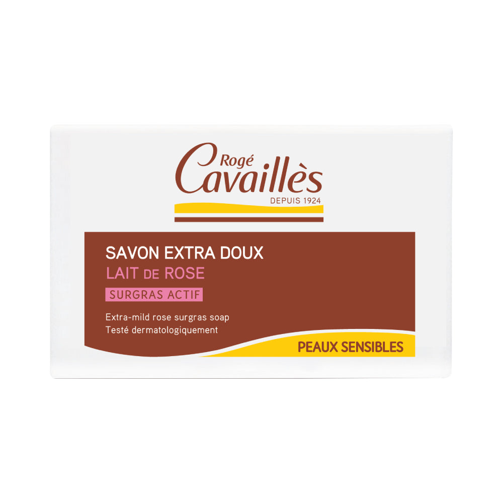 Cavailles Bar Soap 150g Moisturizer For Sensitive Skin With Milk and Rose