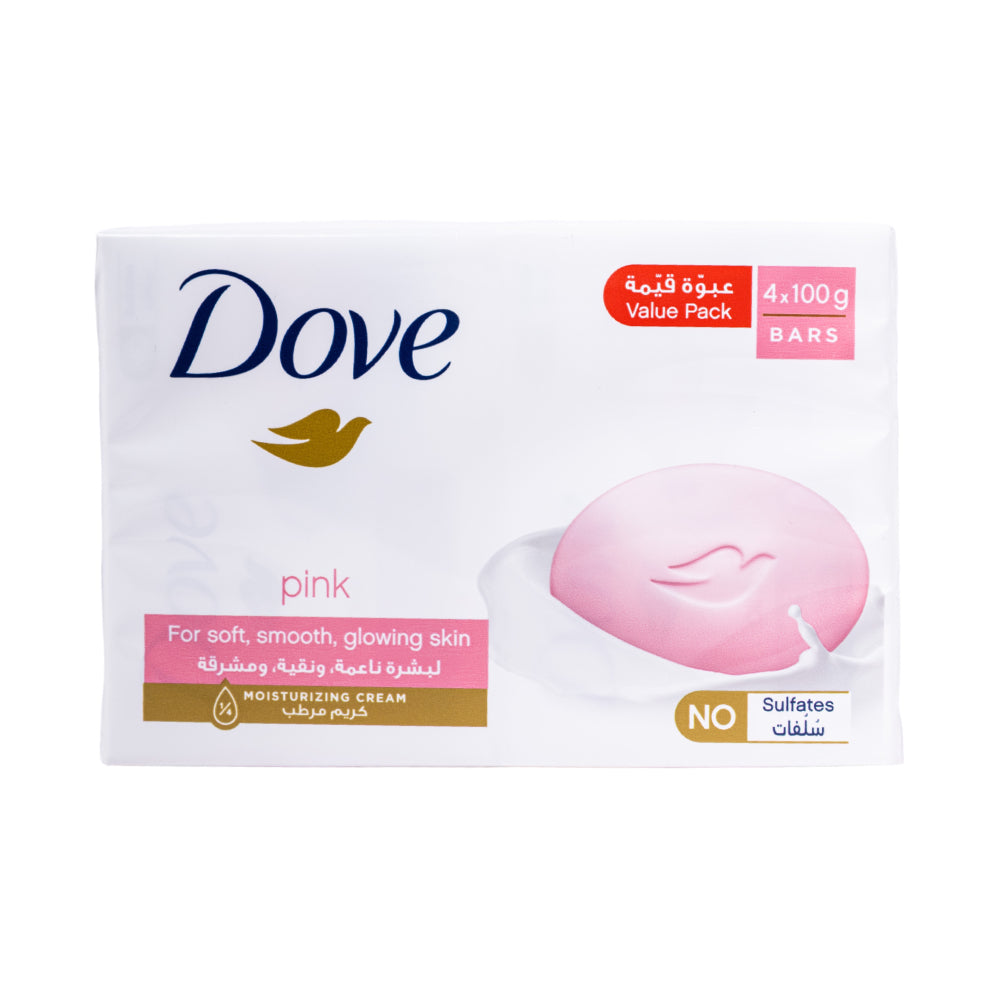 Dove Bar Soap Beauty Cream Pink 4 x 100 g