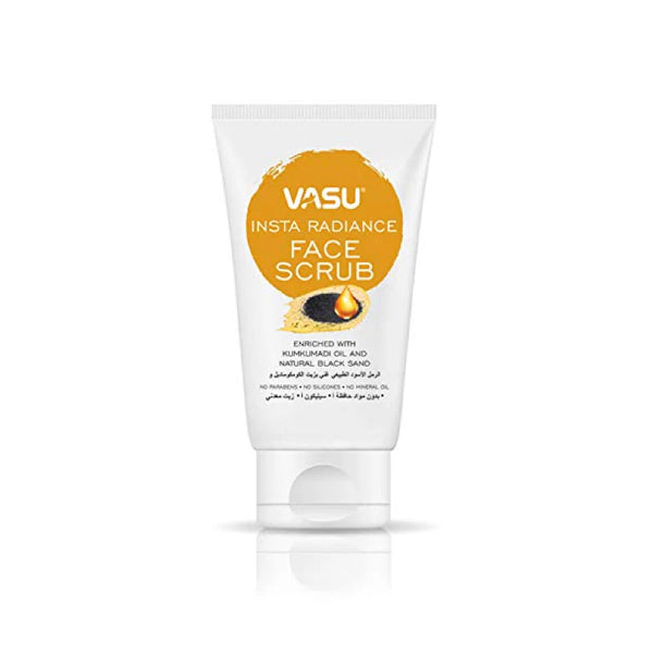 Vasu Face Scrub 150ml Insta Radiance Enriched wtih Kumkumadi Oil and Natural Black Sand