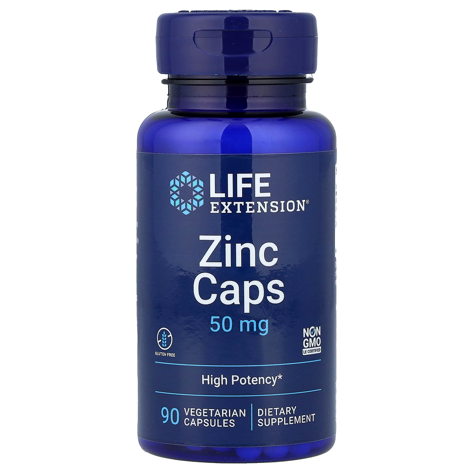 Zinc Caps, High Potency, 50 mg, 90 Vegetarian Capsules