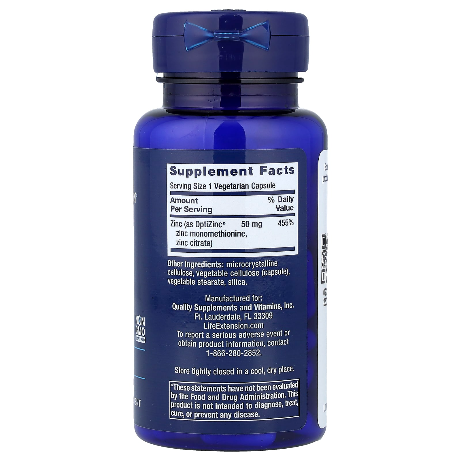 Zinc Caps, High Potency, 50 mg, 90 Vegetarian Capsules