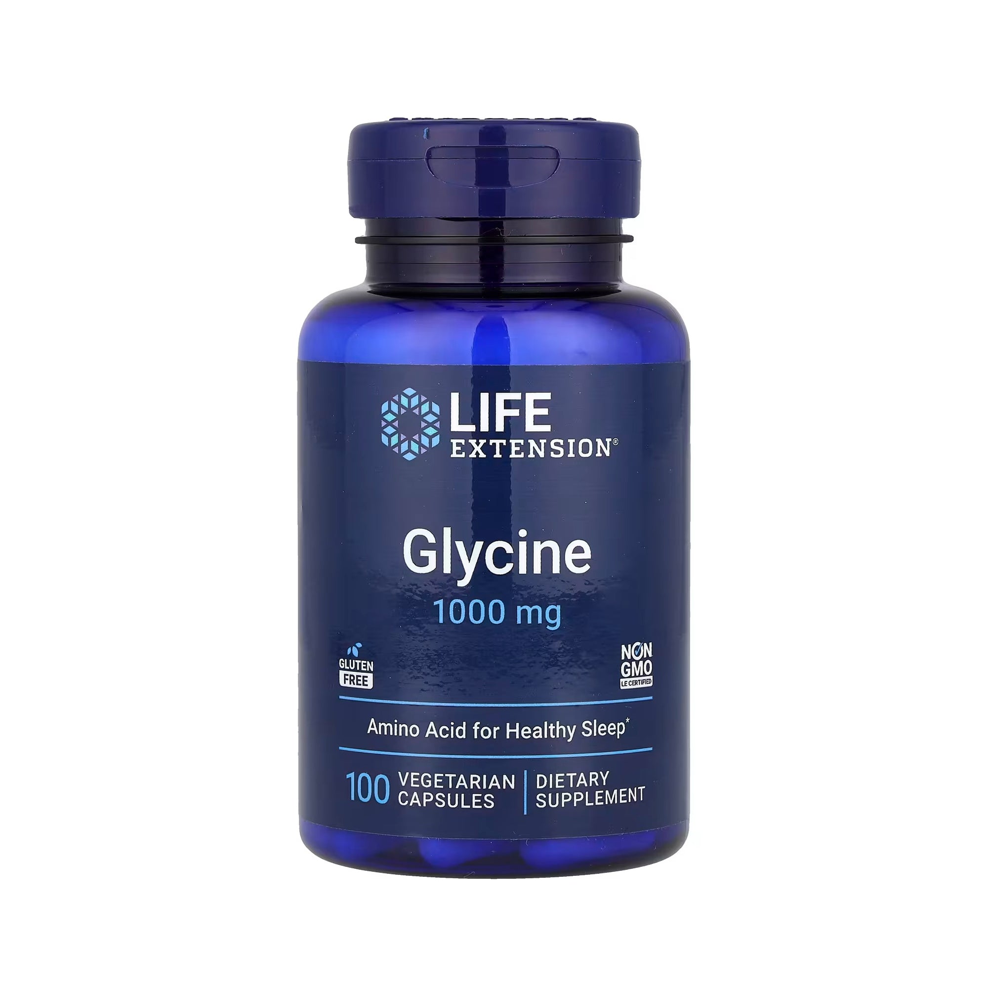 Life Extension الجليسين 1000 ملغ - 100 كبسولة نباتية
