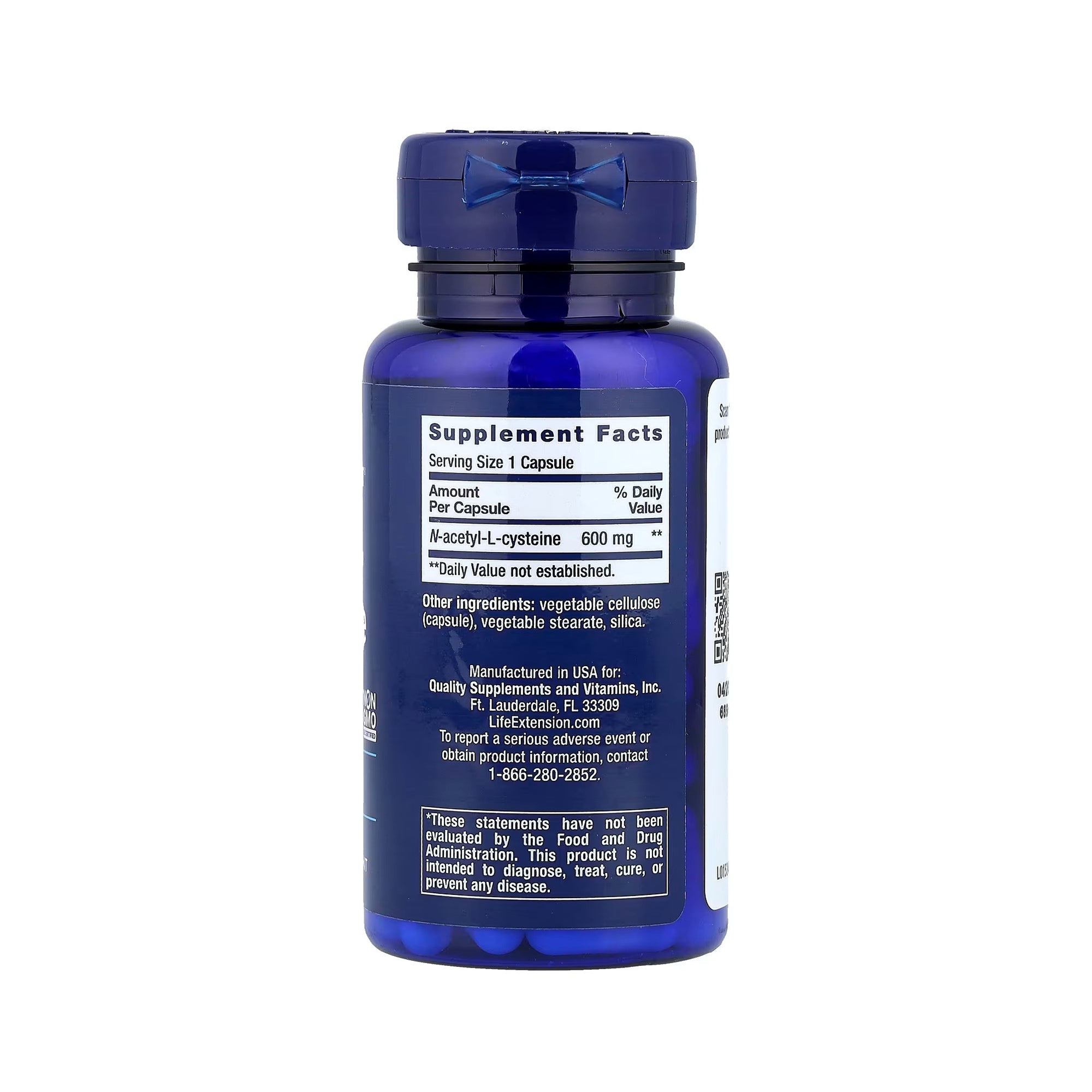 Life Extension N-Acetyl-L-Cysteine (NAC) 600 mg - 60 Capsules