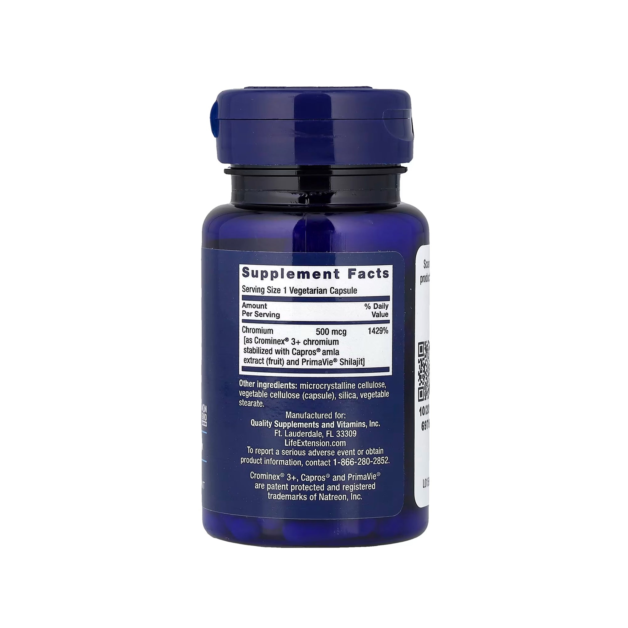 Life Extension كروميوم محسّن مع Crominex 3+ 500 ميكروغرام - 60 كبسولة نباتية