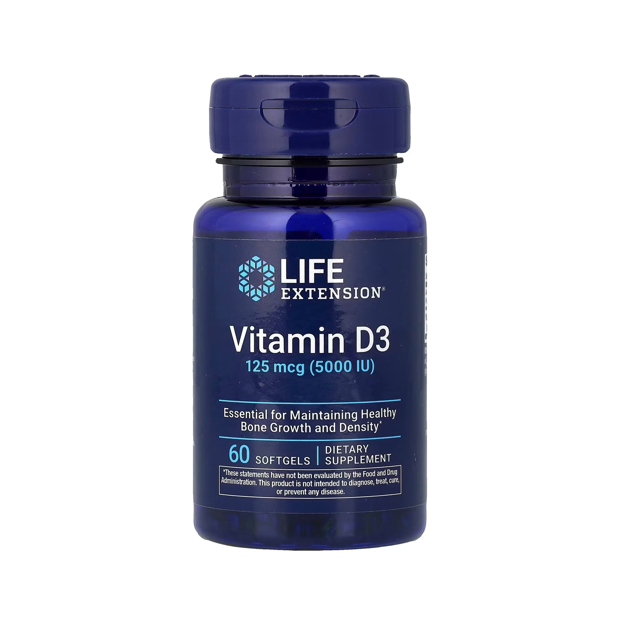Life Extension Vitamin D3 125 mcg (5000 IU) - 60 Softgels