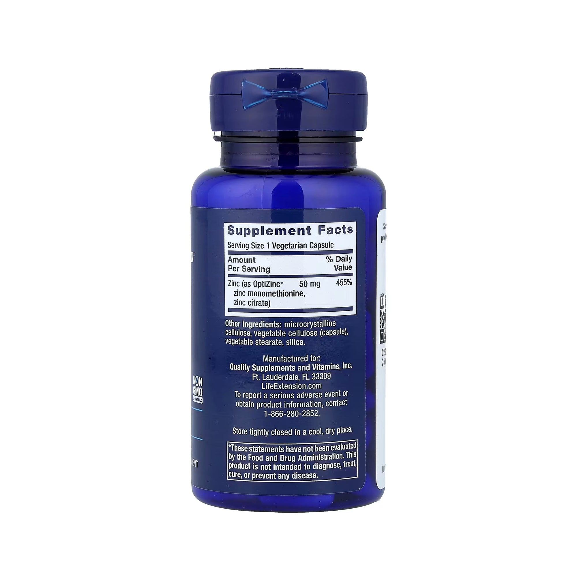 Life Extension Zinc 50 mg - 90 Vegetarian Capsules