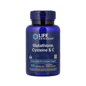 Life Extension الجلوتاثيون وسيستئين وفيتامين سي - 100 كبسولة