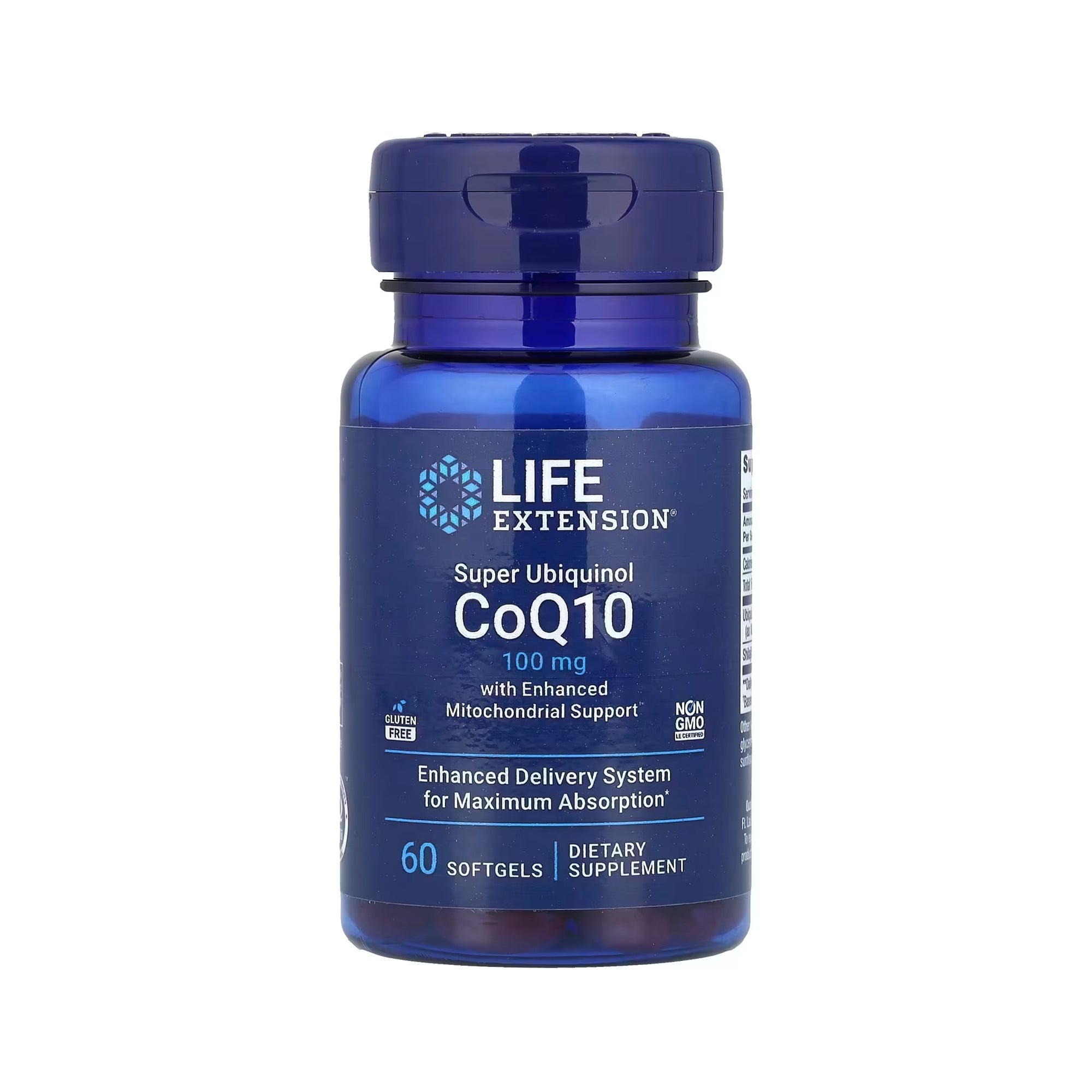 Life Extension Super Ubiquinol CoQ10 with Enhanced Mitochondrial Support 100 mg - 60 Softgels