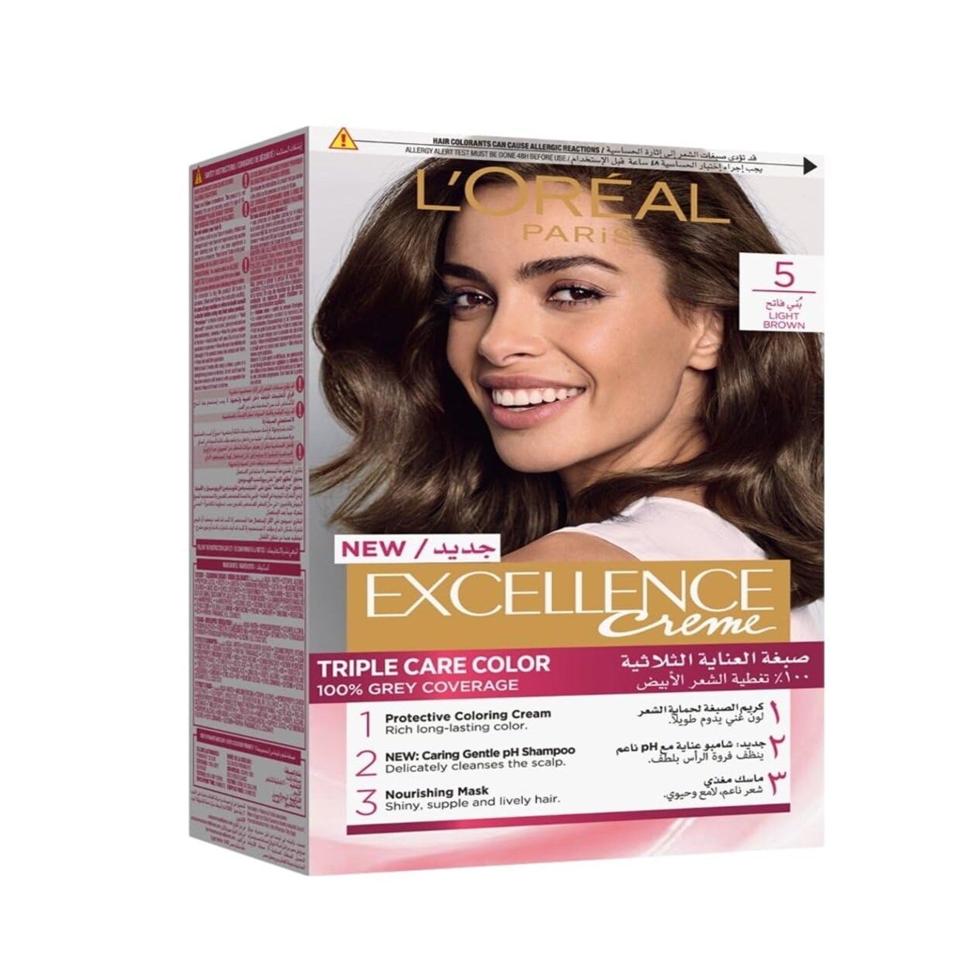 Loreal Hair Color Cream Excellence Triple Care 5 Light Brown