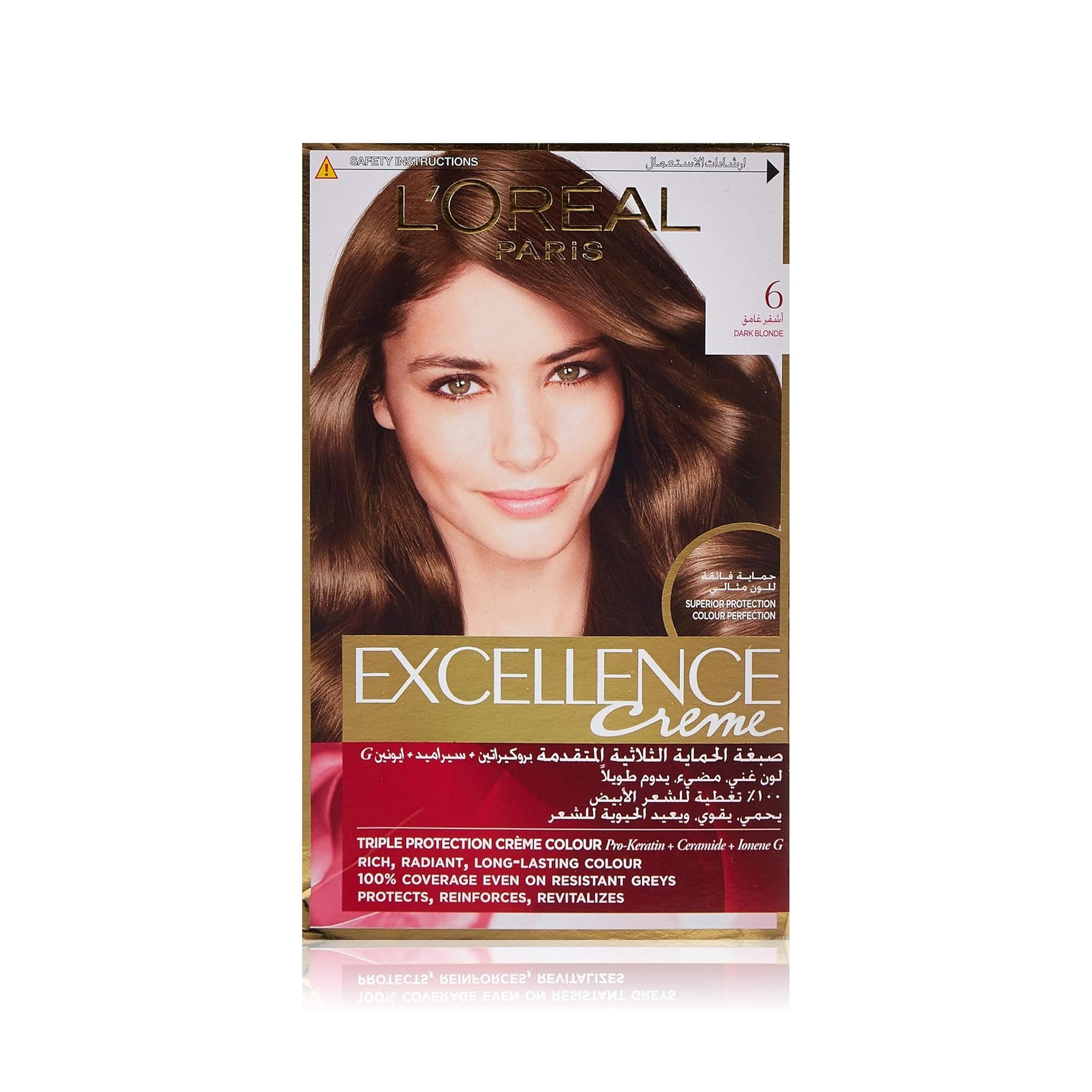 Loreal Hair Color Cream Excellence Triple Care 6 Dark Blonde