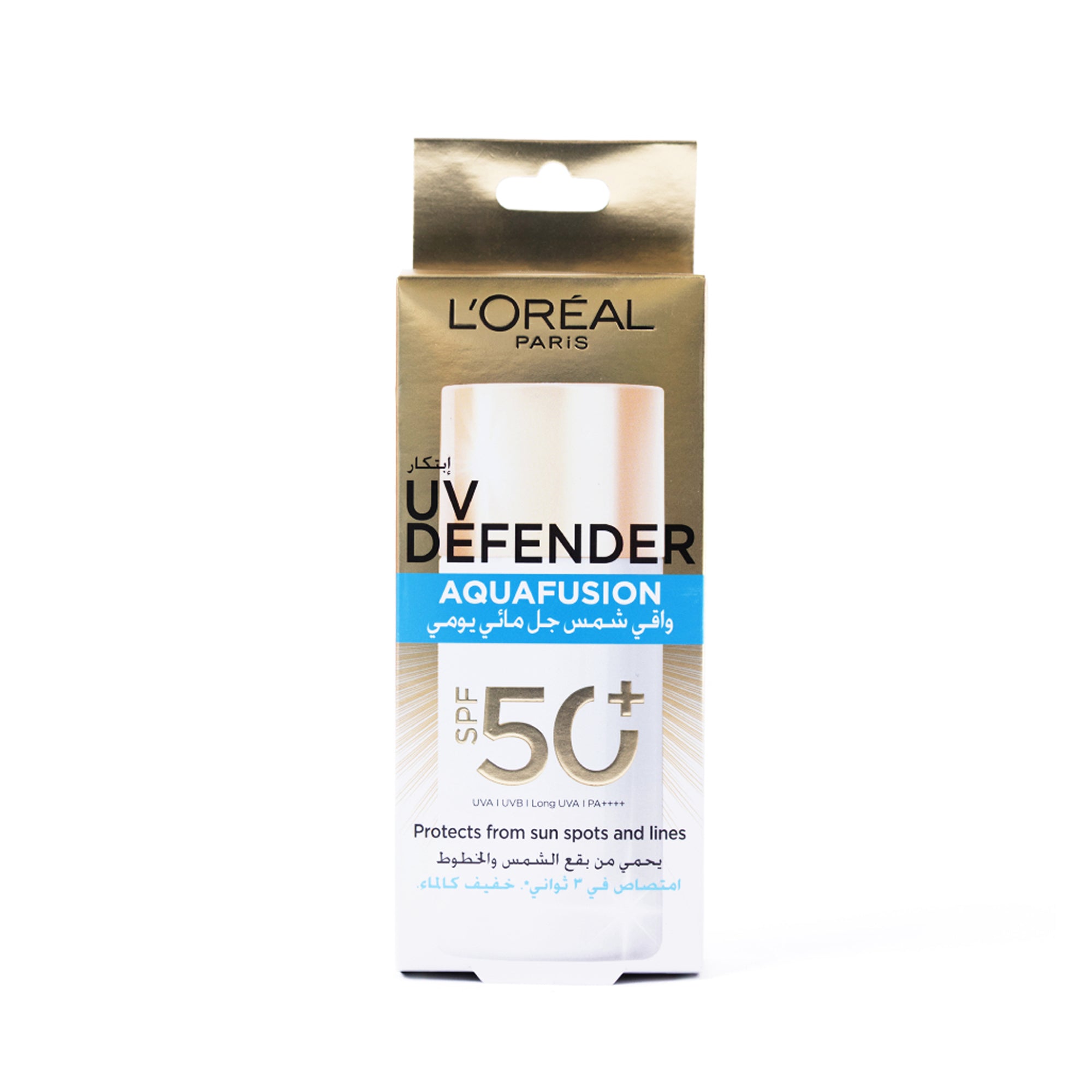 لوريال صن جل 50 مل UV Defender يحمي من البقع الشمسية والخطوط SPF 50+
