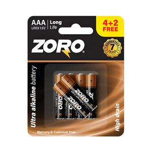 Zoro Battery 6pc AAA 1.5V