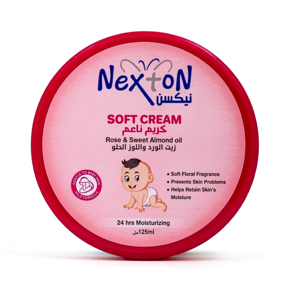 Nexton Baby Cream 125ml Soft with Rose and Sweet Almond
