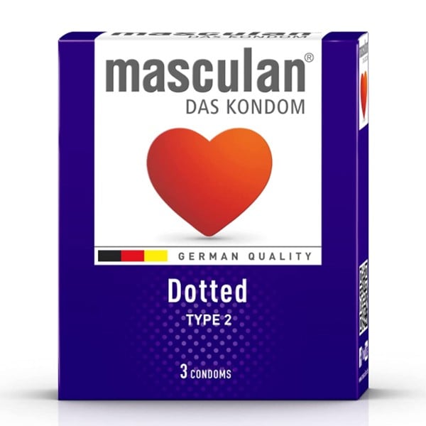 Masculan condoms 3pc dotted type 2