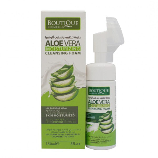 Boutique foaming face cleanser 150ml moisturized with aloe vera
