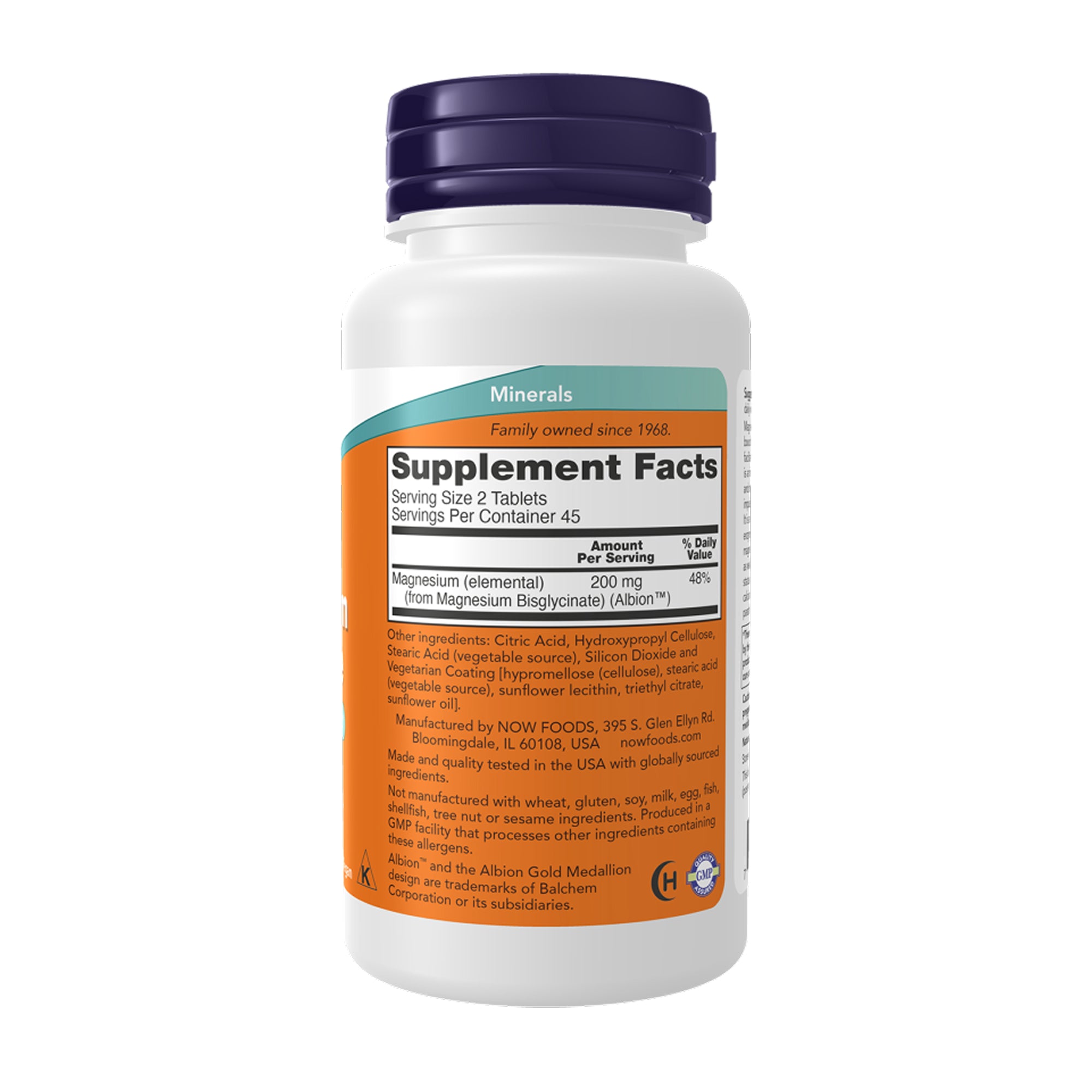 Magnesium Glycinate, 180 Tablets (100 mg per Tablet)