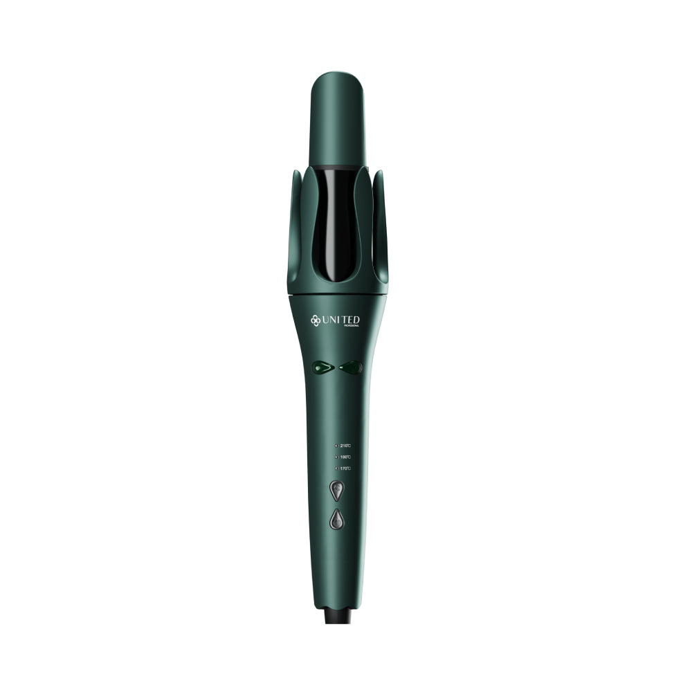 United hair curling iron 8033 fast ionic curling iron with rotating automatic handle