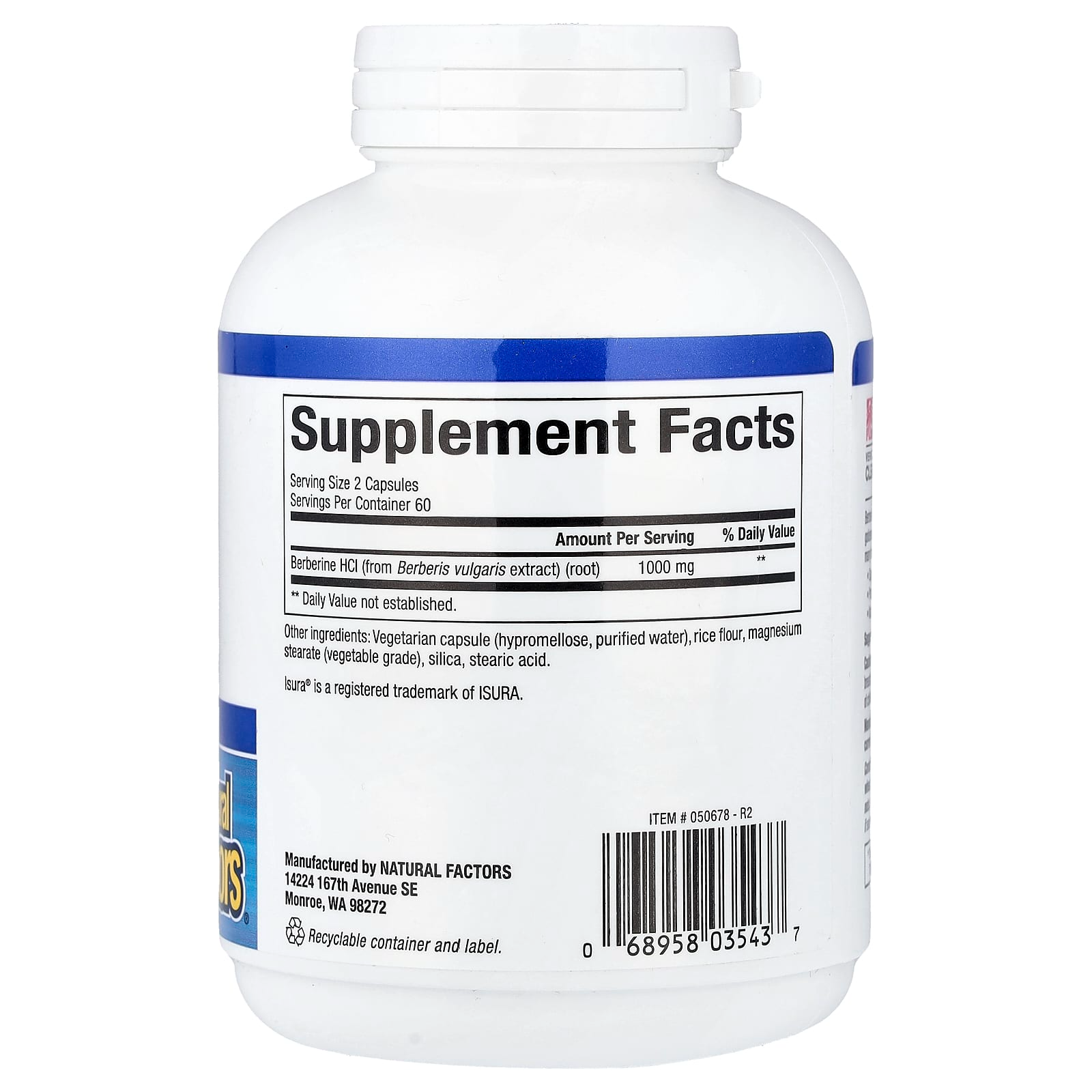 WellBetX, Berberine, 120 Vegetarian Capsules (500 mg per Capsule)