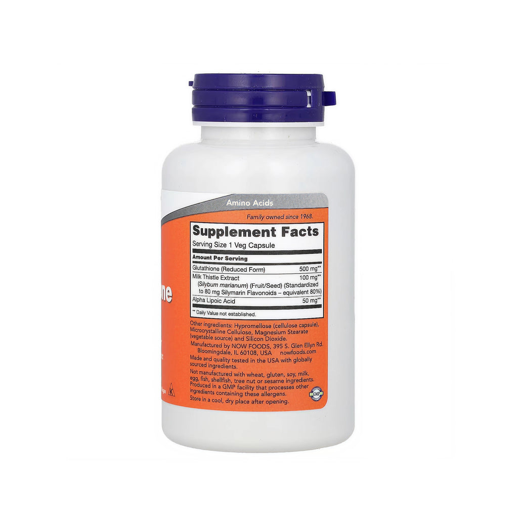 NOW Foods Glutathione 500 mg - 60 Veg Capsules