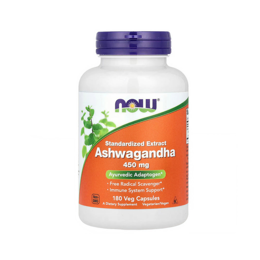 NOW Foods مستخلص معياري الأشواغاندا 450 ملغ - 180 كبسولة نباتية