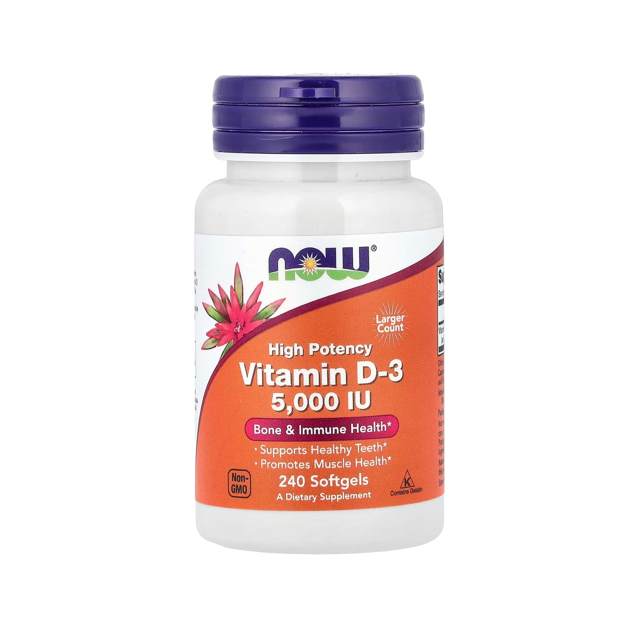 NOW Foods Vitamin D-3 5000 IU - 240 Softgels