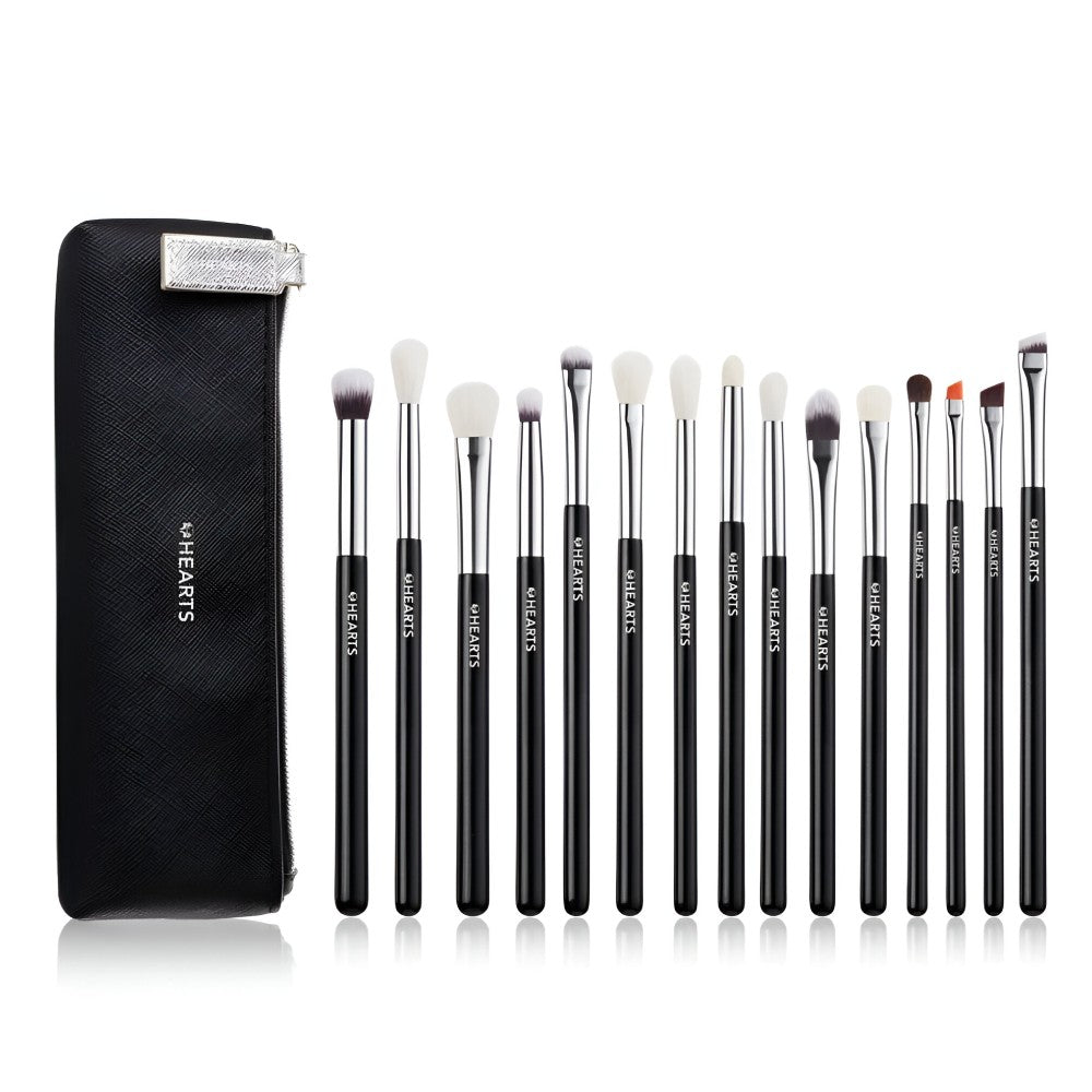 Hearts Brush Set 15pc Luxury For Eyes
